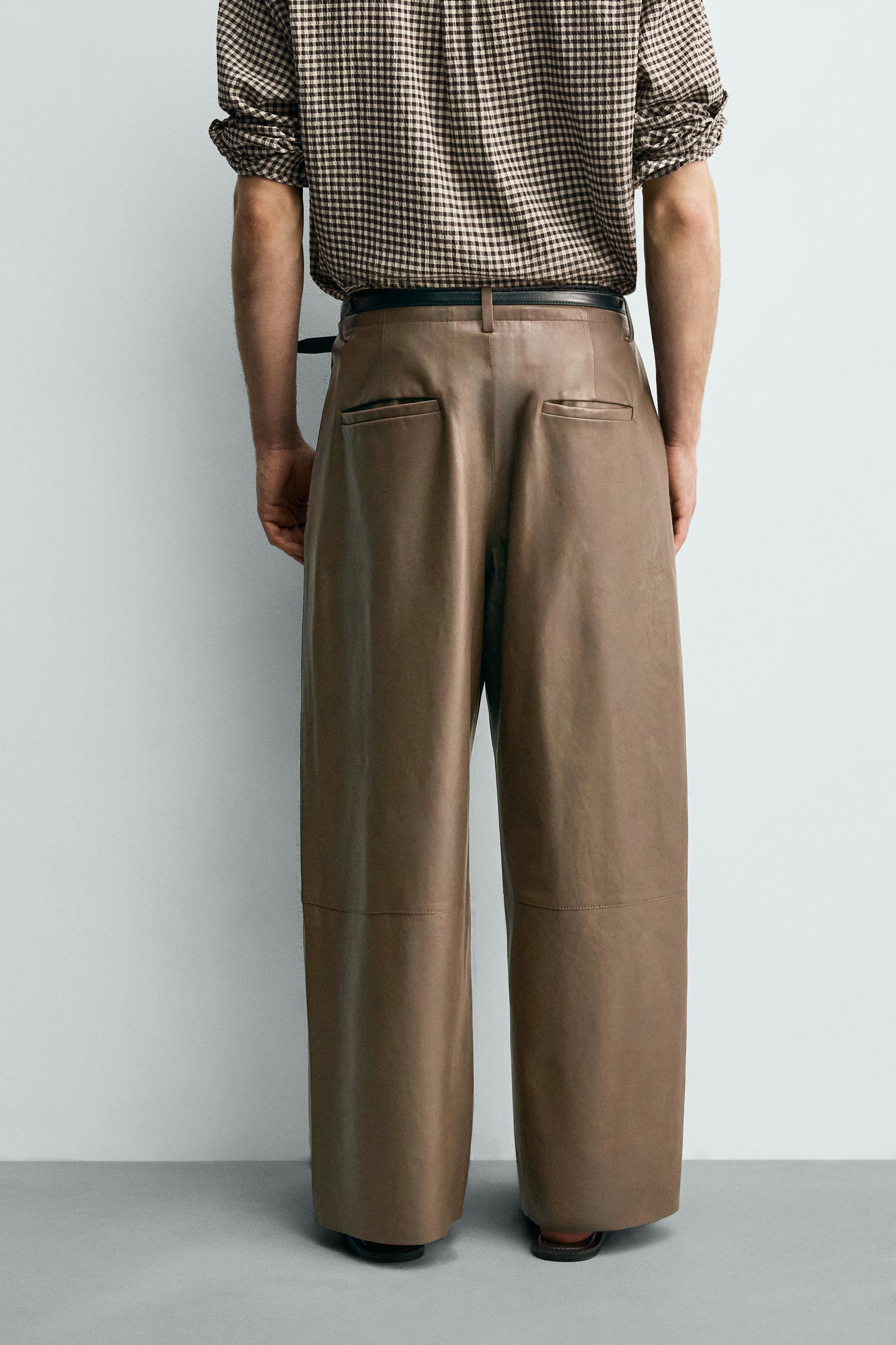 LEATHER BALLOON FIT PANTS